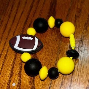 New Stanley cup tumbler cup handle charm Pittsburg Steelers football themed